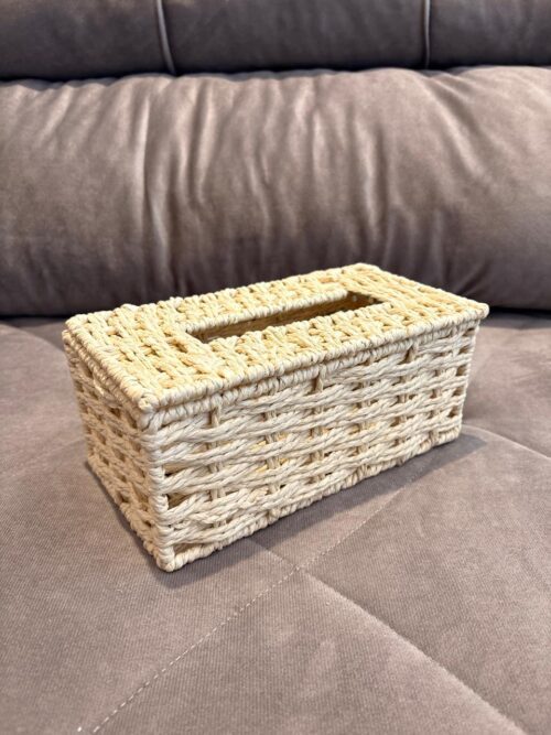 Caja organizadora de fibra tejida
