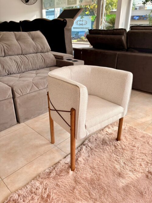 Individual beige con tiras a los costados