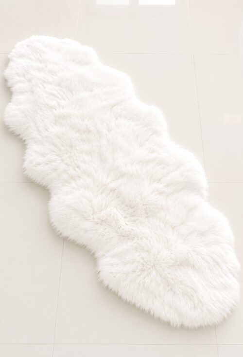 Alfombra blanca de 1,80cm x 70cm
