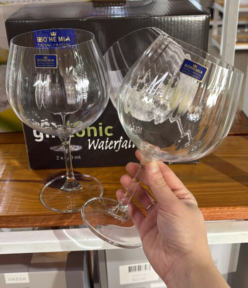 A59 set x2 copas de gin tonic cristal bohemia waterfall 820ml