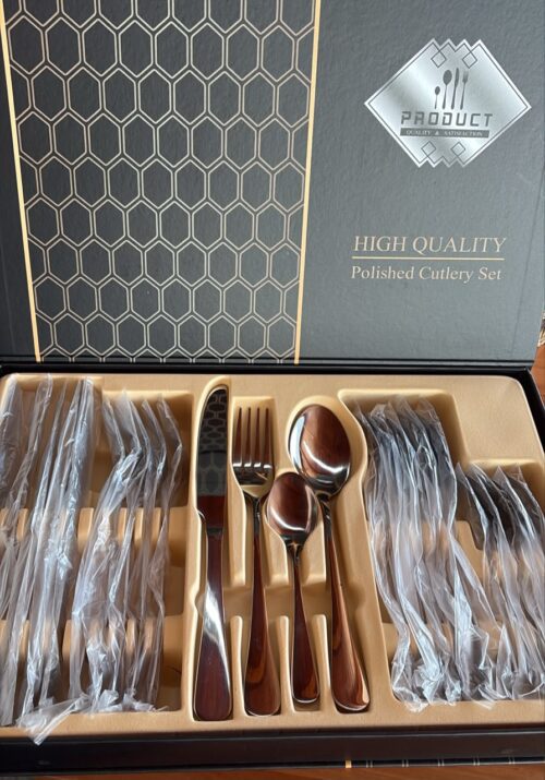 A732 set de cubierto plateados cuchara x6 cuchara chica x6 tenedor x6 cuchillo x6