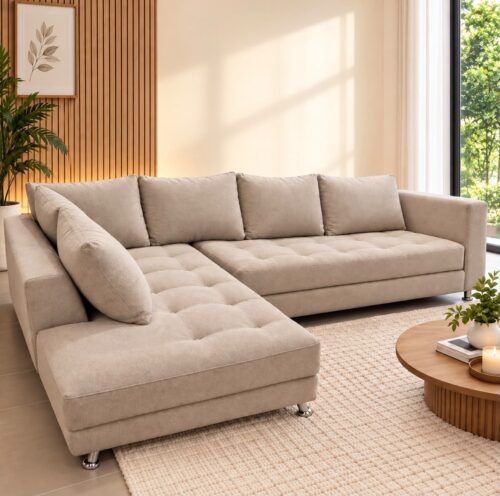 esquinero beige Vale 2,50x1,80x90cm